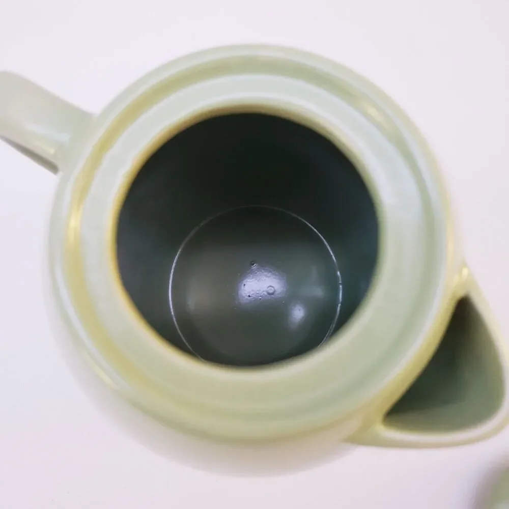 Starbucks Tea Coffee Pot Avocado Sage Green Stoneware 32 fl oz Cottage Y2K Boho